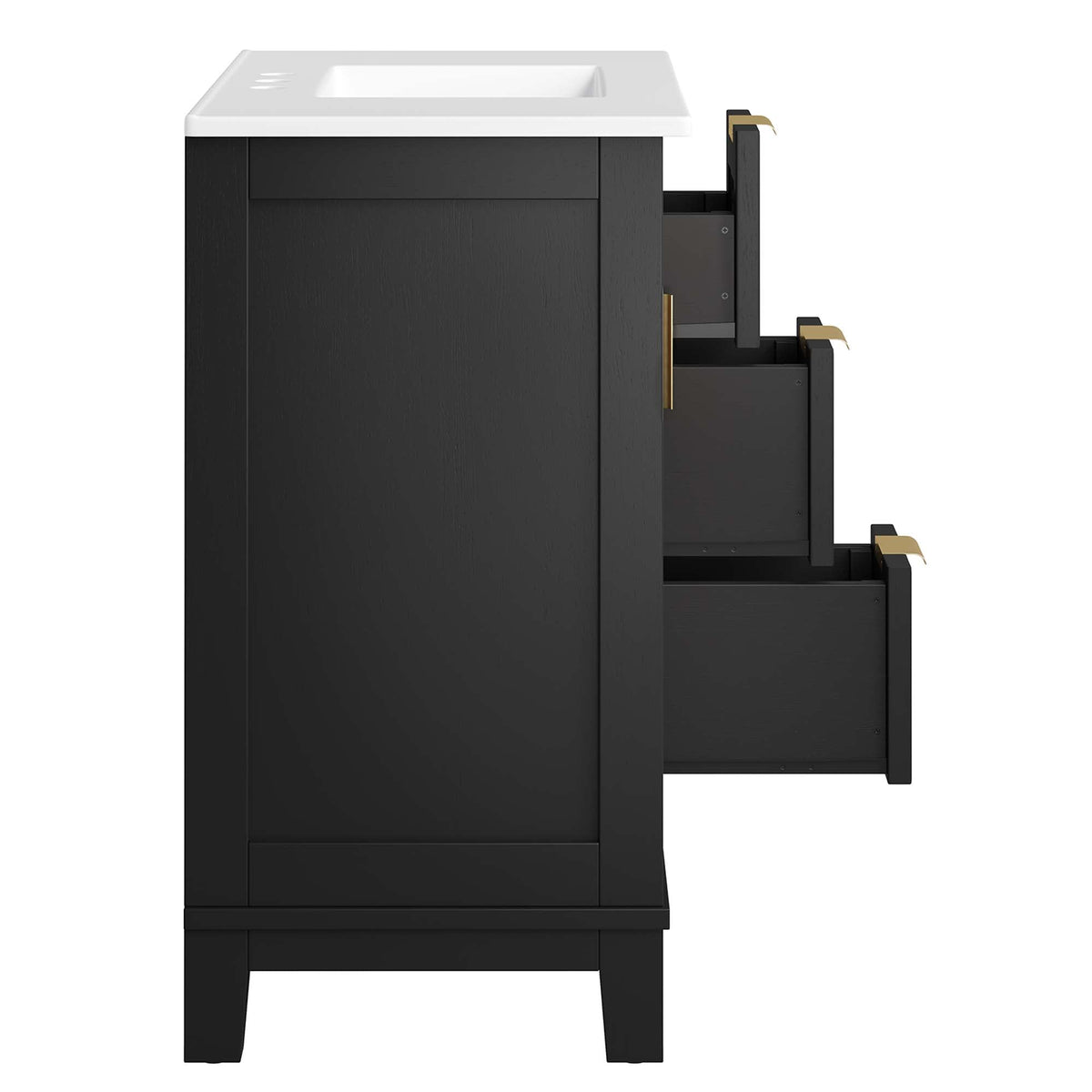Dixie Solid Wood Bathroom Vanity Cabinet by Modway