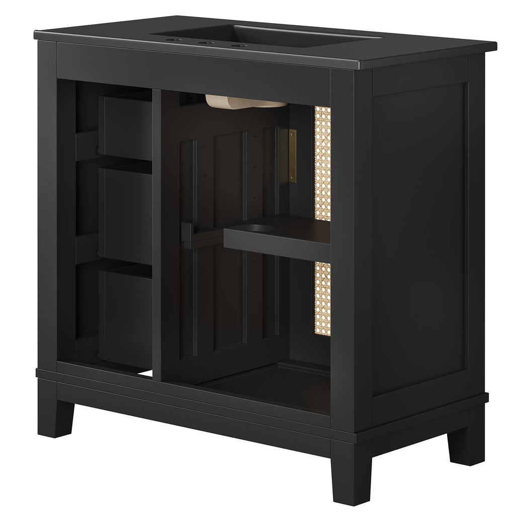 Dixie Solid Wood Bathroom Vanity Cabinet by Modway