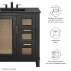 Dixie Solid Wood Bathroom Vanity Cabinet by Modway