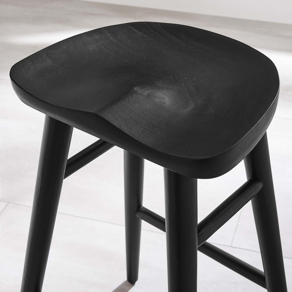 Saville Backless Wood Counter Stools Set of 2 by Modway