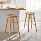Saville Backless Wood Counter Stools Set of 2 by Modway