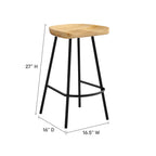 Concord Backless Wood Counter Stools Set of 2 by Modway