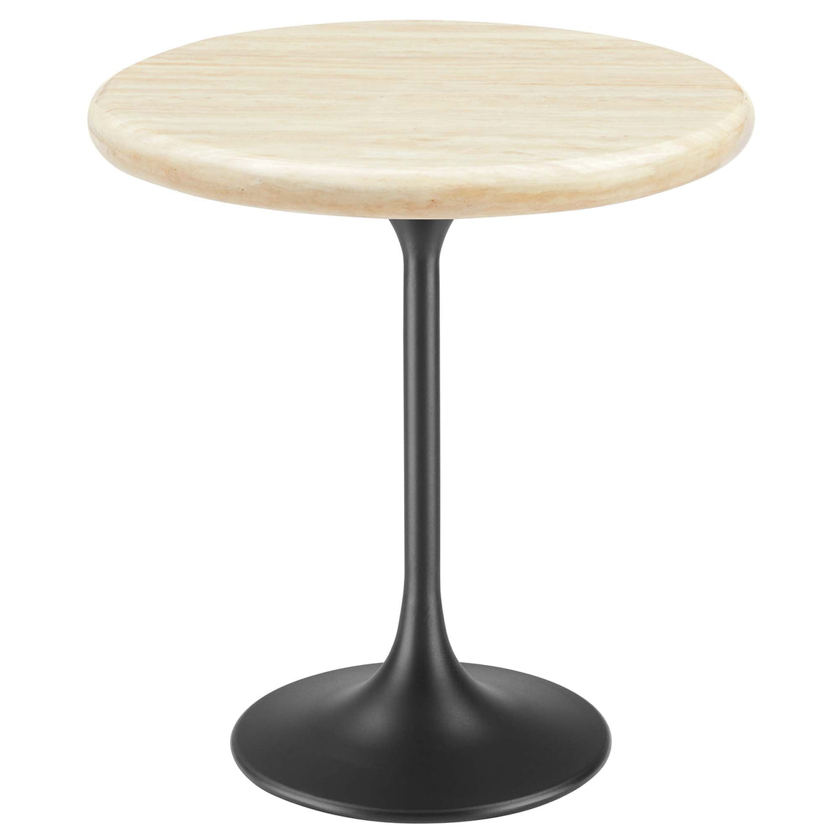 Lippa Round Faux Travertine Side Table by Modway
