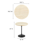Lippa Round Faux Travertine Side Table by Modway