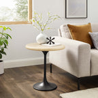 Lippa Round Faux Travertine Side Table by Modway