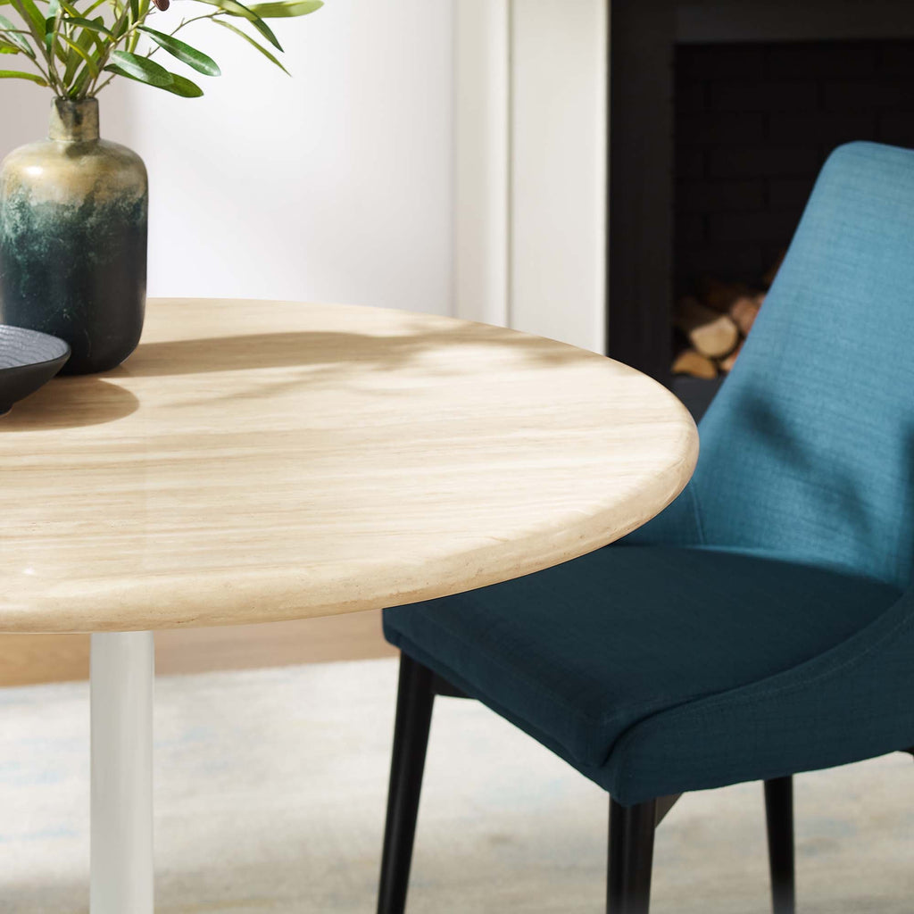 Lippa Round Faux Travertine Dining Table by Modway