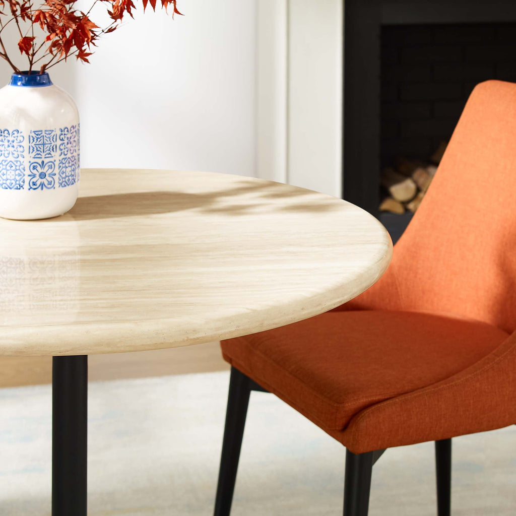 Lippa Round Faux Travertine Dining Table by Modway