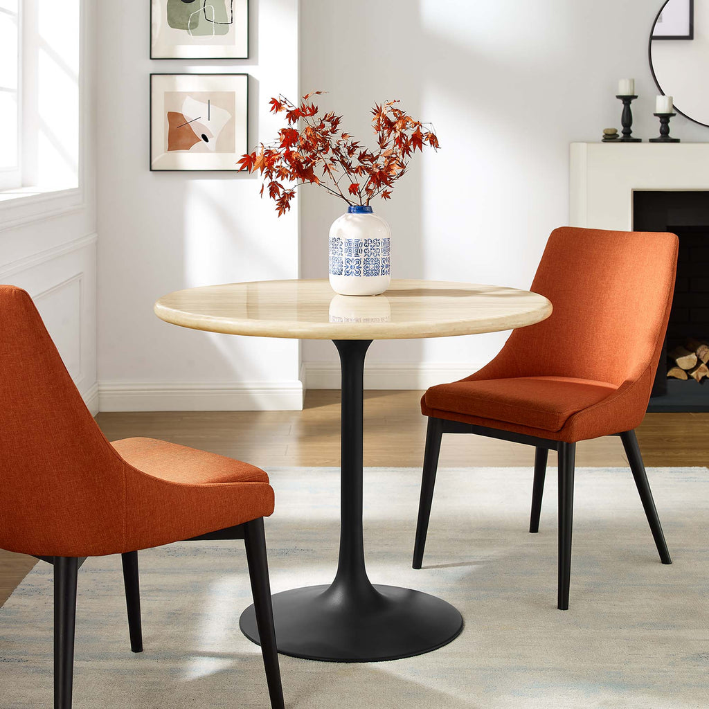 Lippa Round Faux Travertine Dining Table by Modway