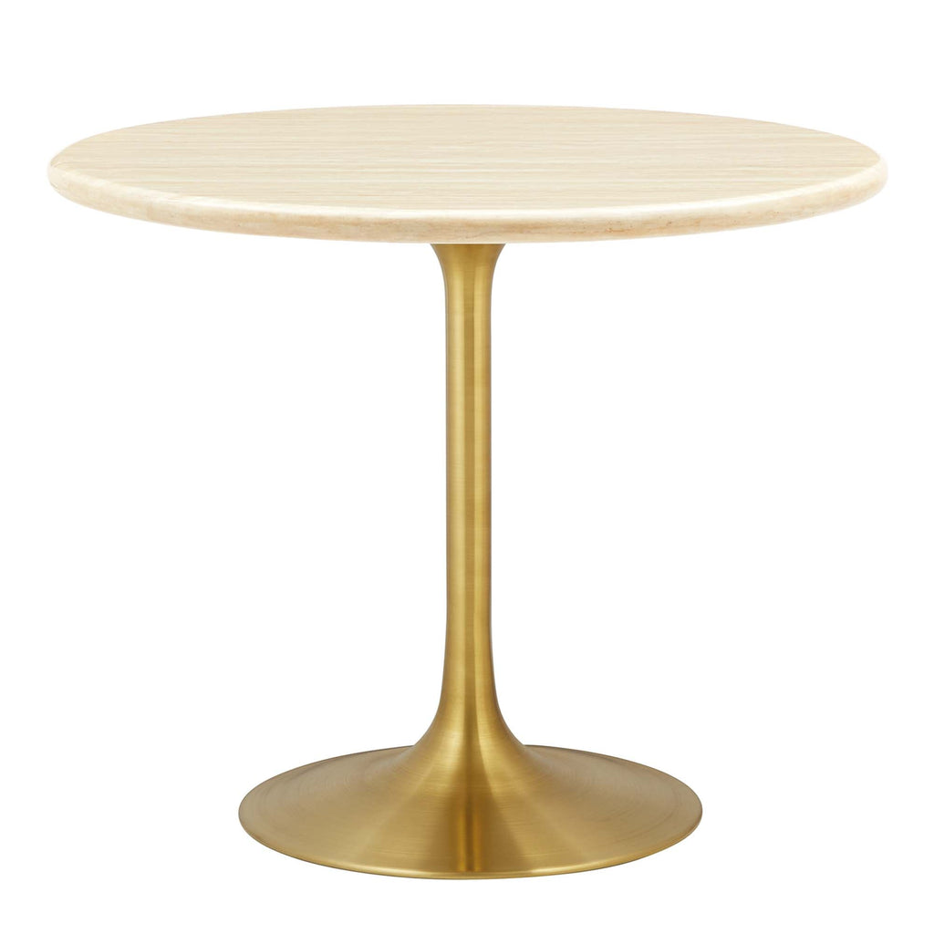 Lippa Round Faux Travertine Dining Table by Modway