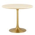 Lippa Round Faux Travertine Dining Table by Modway