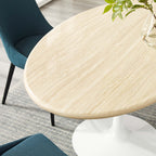 Lippa Oval Faux Travertine Dining Table by Modway
