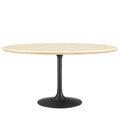 Lippa Oval Faux Travertine Dining Table by Modway