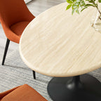 Lippa Oval Faux Travertine Dining Table by Modway