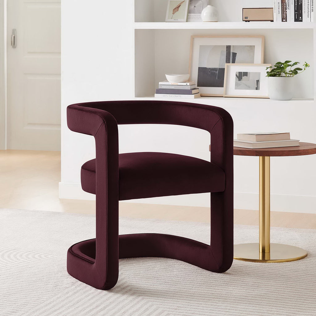 Winslow Performance Velvet Barrel Accent Chair by Modway