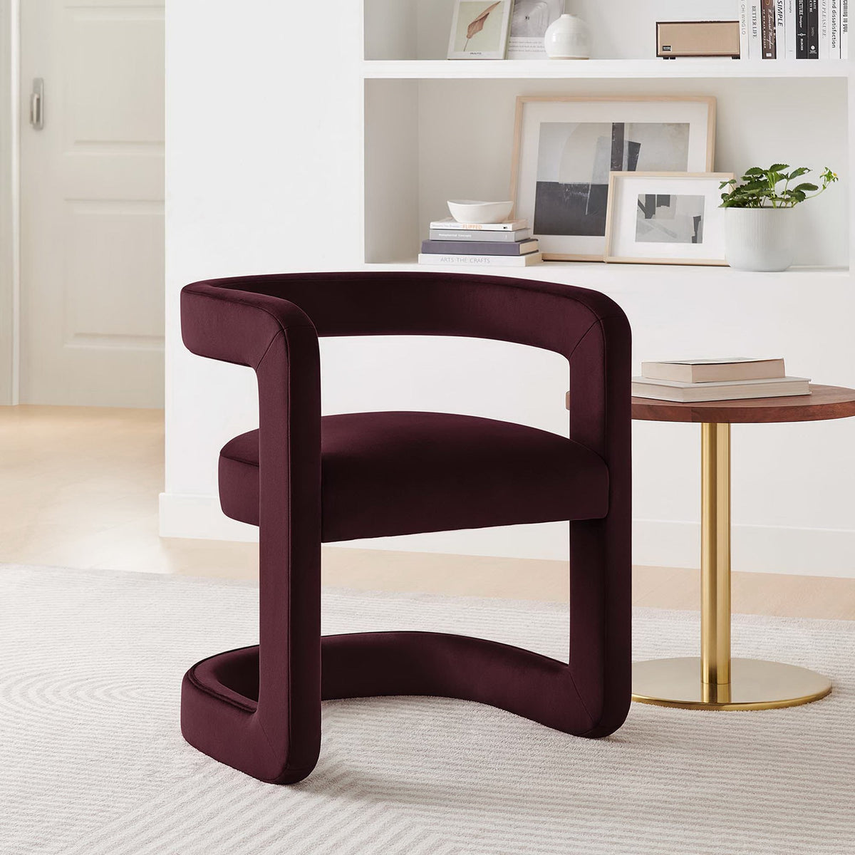 Winslow Performance Velvet Barrel Accent Chair by Modway