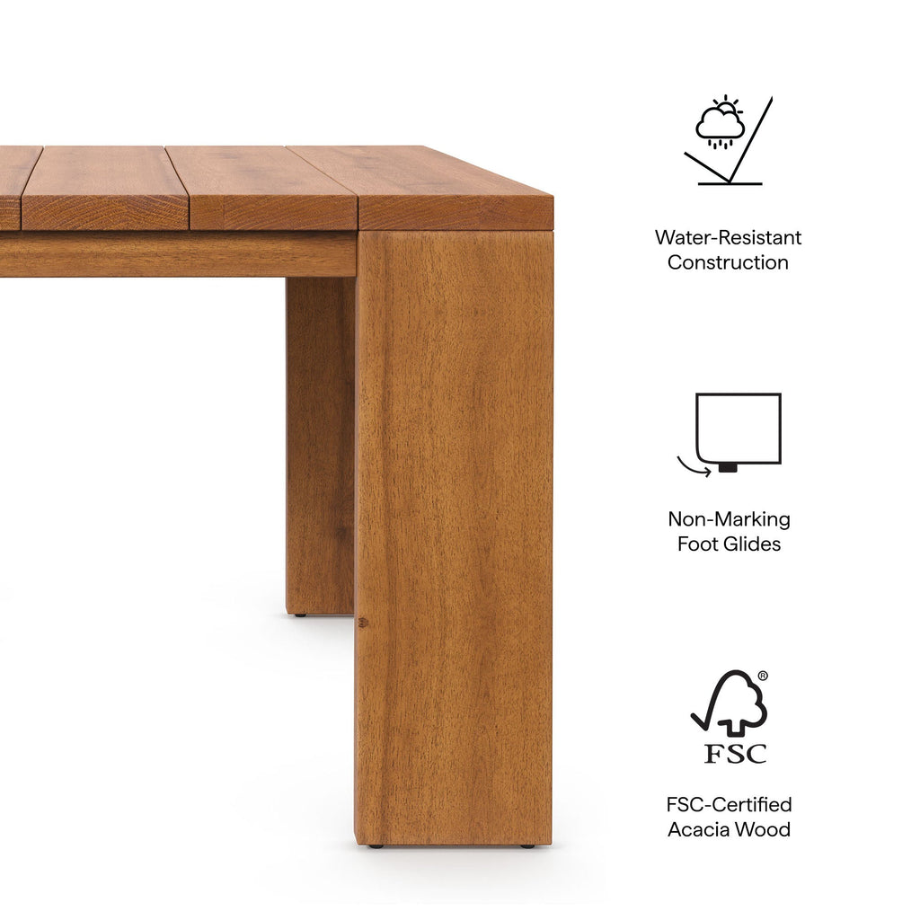 Tahoe Outdoor Patio Acacia Wood Side Table by Modway