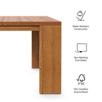 Tahoe Outdoor Patio Acacia Wood Side Table by Modway