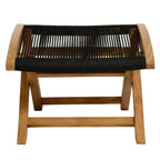Vienna Outdoor Patio Teak and Rope Folding Ottoman by Modway