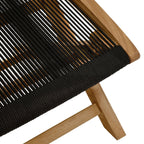 Vienna Outdoor Patio Teak and Rope Folding Ottoman by Modway