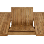Vienna Outdoor Patio Teak Wood Extendable Dining Table by Modway
