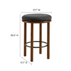 Fable Boucle Fabric Counter Stools Set of 2 by Modway