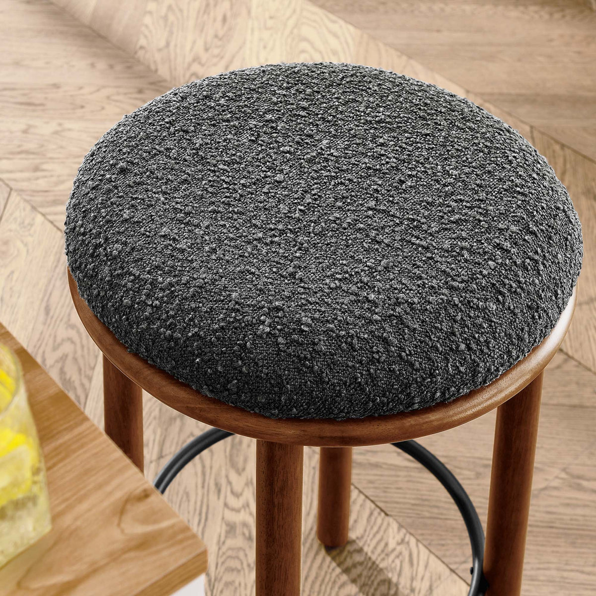 Fable Boucle Fabric Counter Stools Set of 2 by Modway