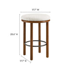 Fable Boucle Fabric Counter Stools Set of 2 by Modway
