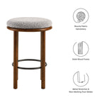 Fable Boucle Fabric Counter Stools Set of 2 by Modway