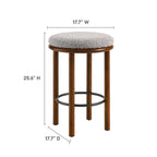 Fable Boucle Fabric Counter Stools Set of 2 by Modway