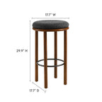 Fable Boucle Fabric Bar Stools Set of 2 by Modway