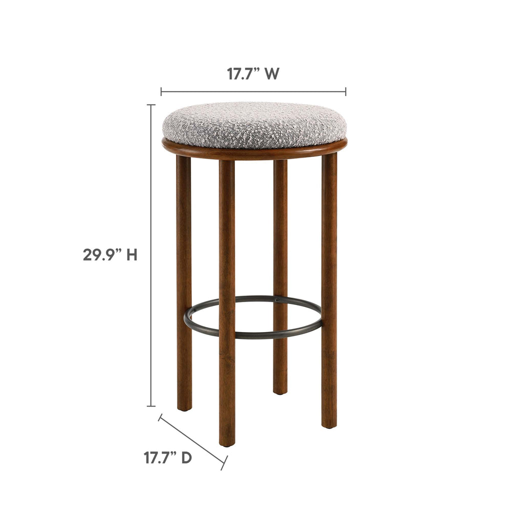 Fable Boucle Fabric Bar Stools Set of 2 by Modway