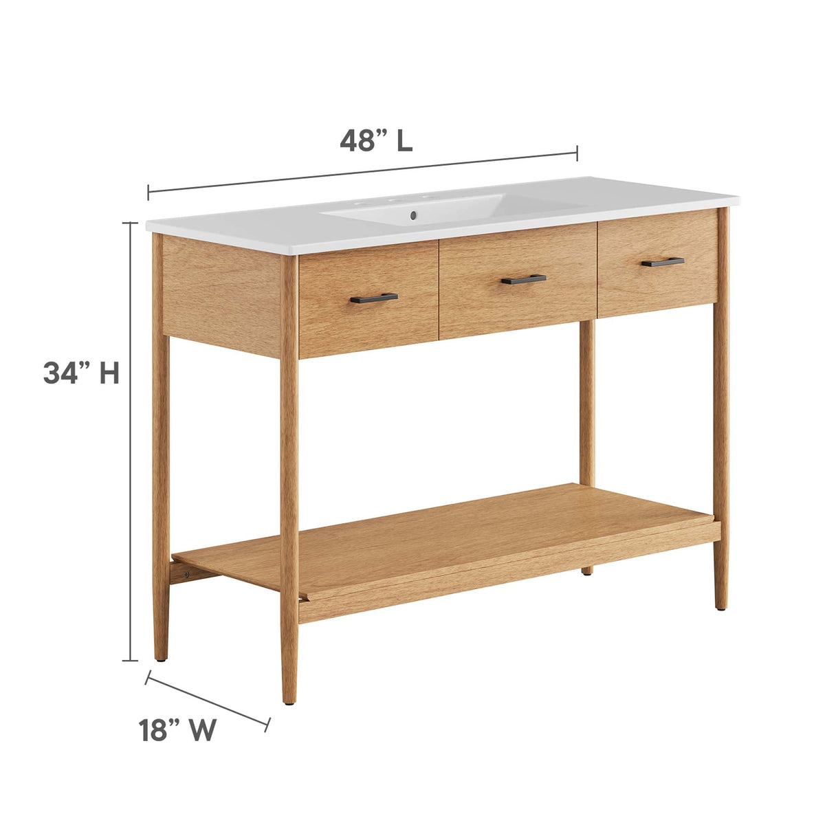 Zaire Single Sink Bathroom Vanity by Modway