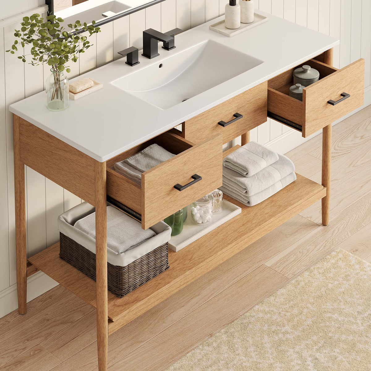 Zaire Single Sink Bathroom Vanity by Modway