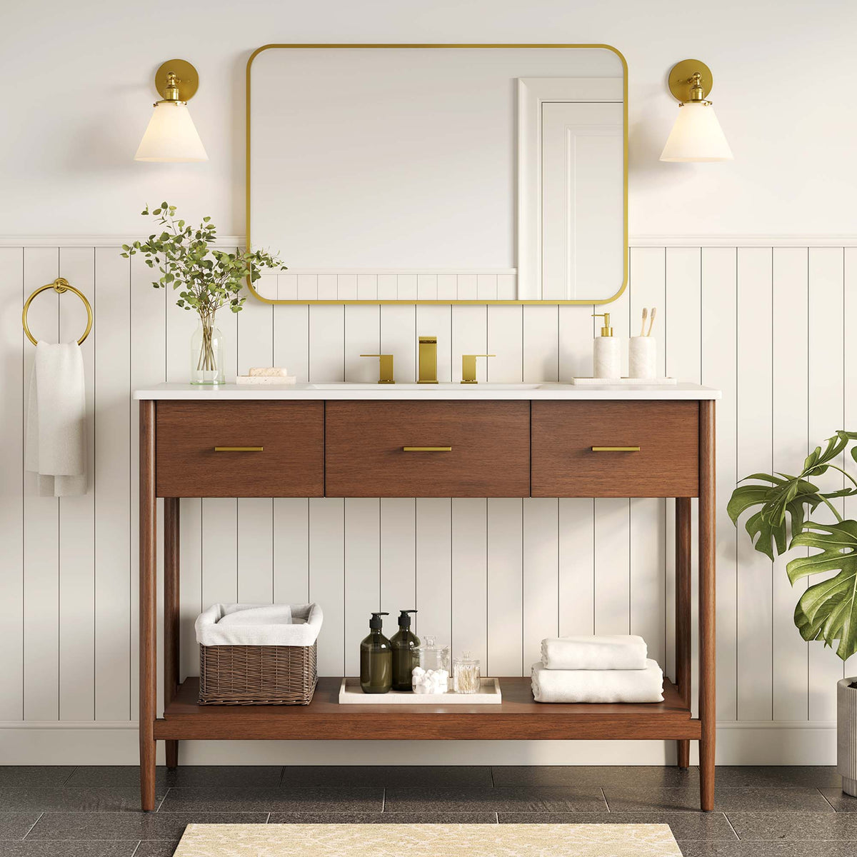 Zaire Single Sink Bathroom Vanity by Modway