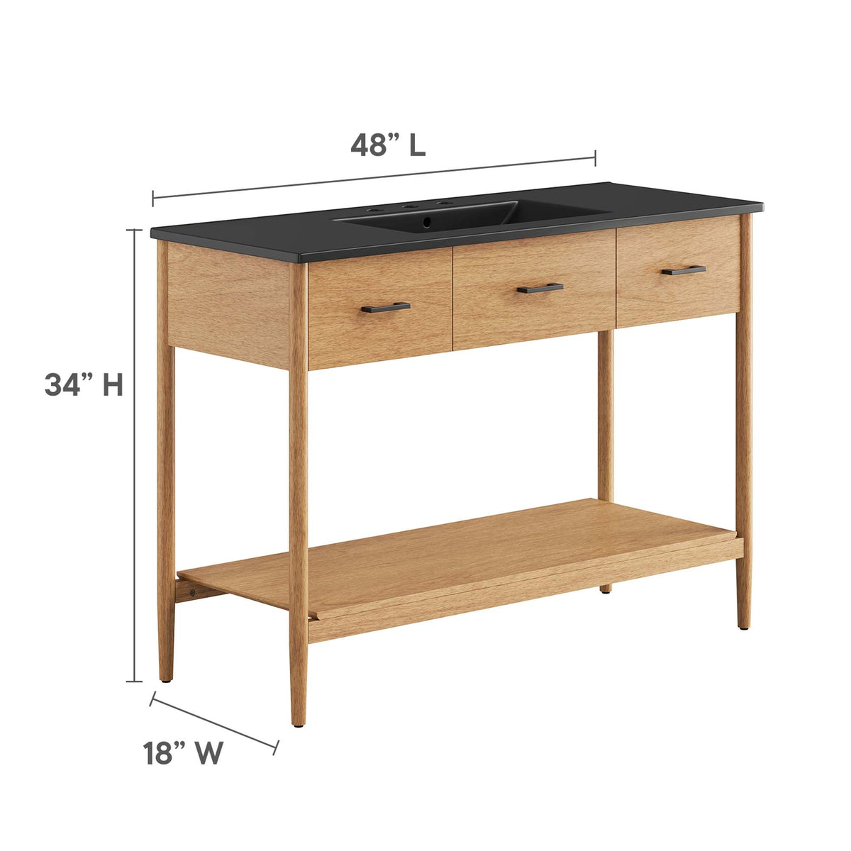 Zaire Single Sink Bathroom Vanity by Modway