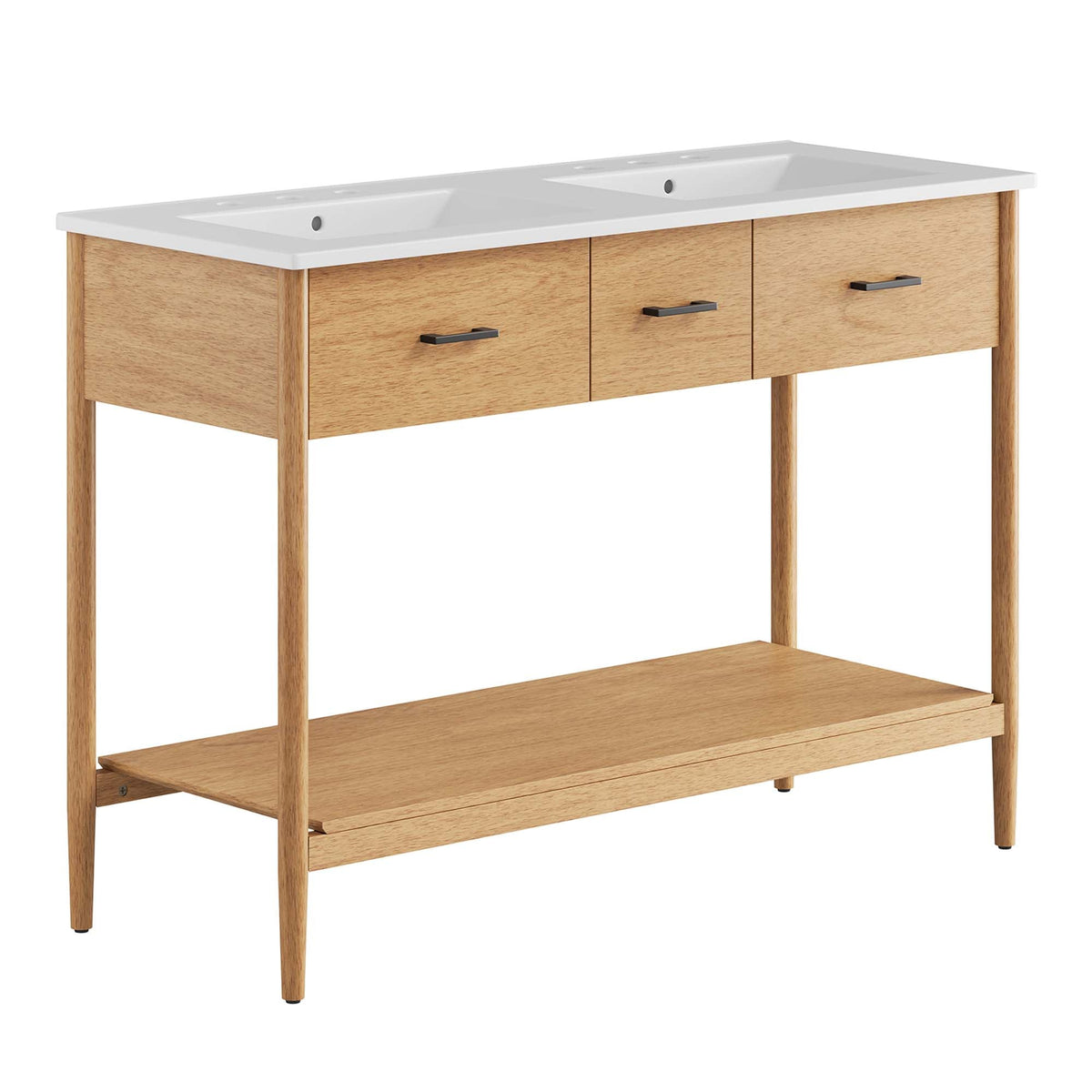 Zaire Double Sink Bathroom Vanity by Modway