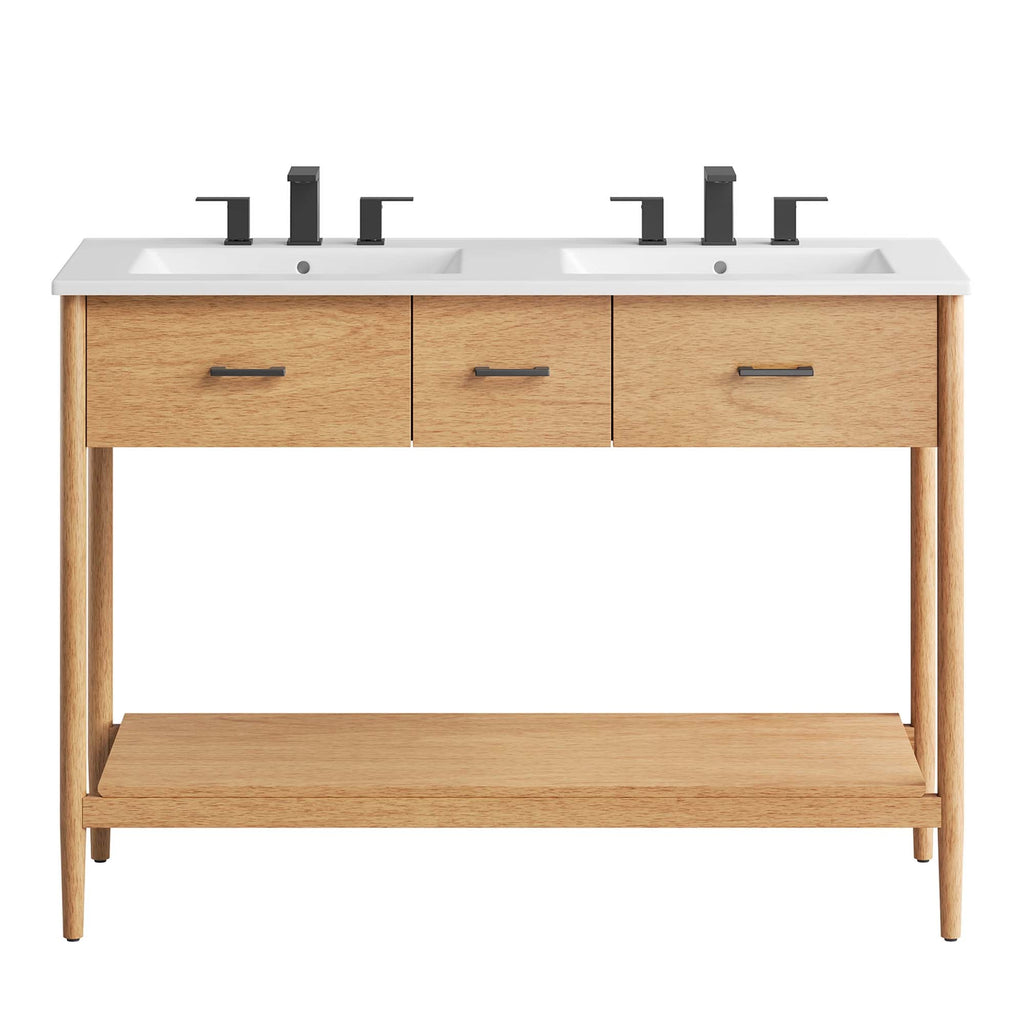 Zaire Double Sink Bathroom Vanity by Modway