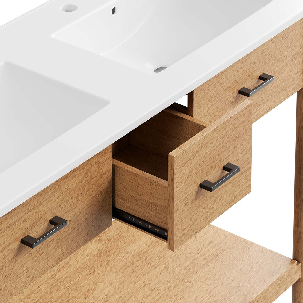 Zaire Double Sink Bathroom Vanity by Modway