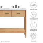 Zaire Double Sink Bathroom Vanity by Modway