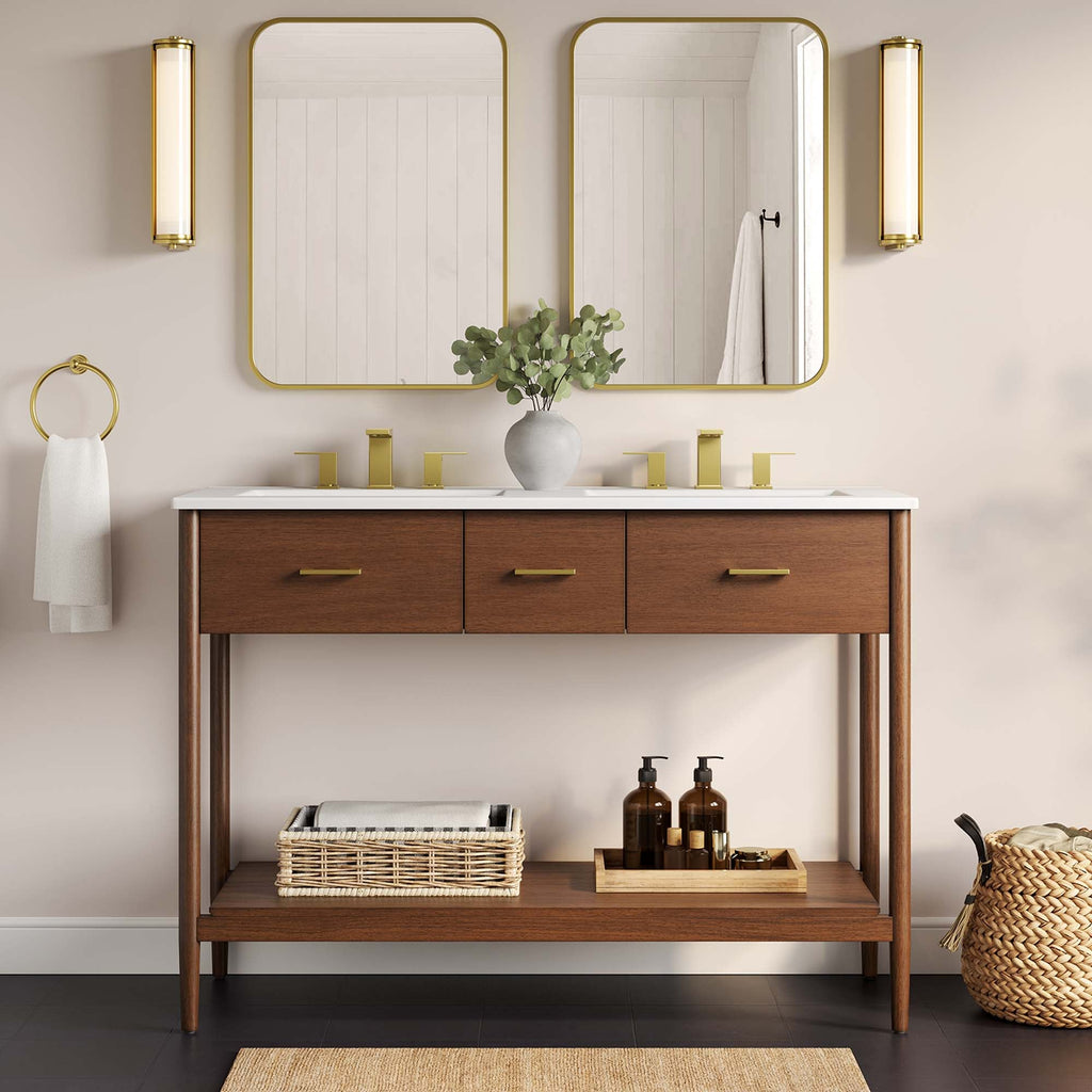 Zaire Double Sink Bathroom Vanity by Modway