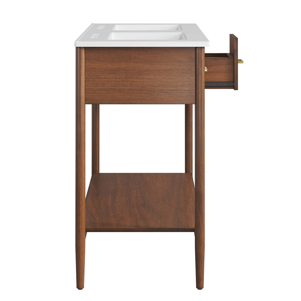 Zaire Double Sink Bathroom Vanity by Modway