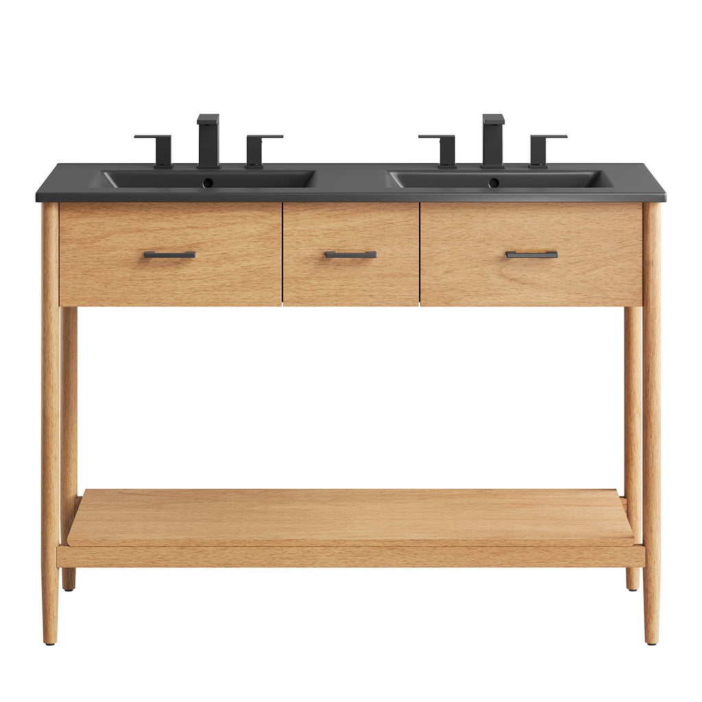 Zaire Double Sink Bathroom Vanity by Modway