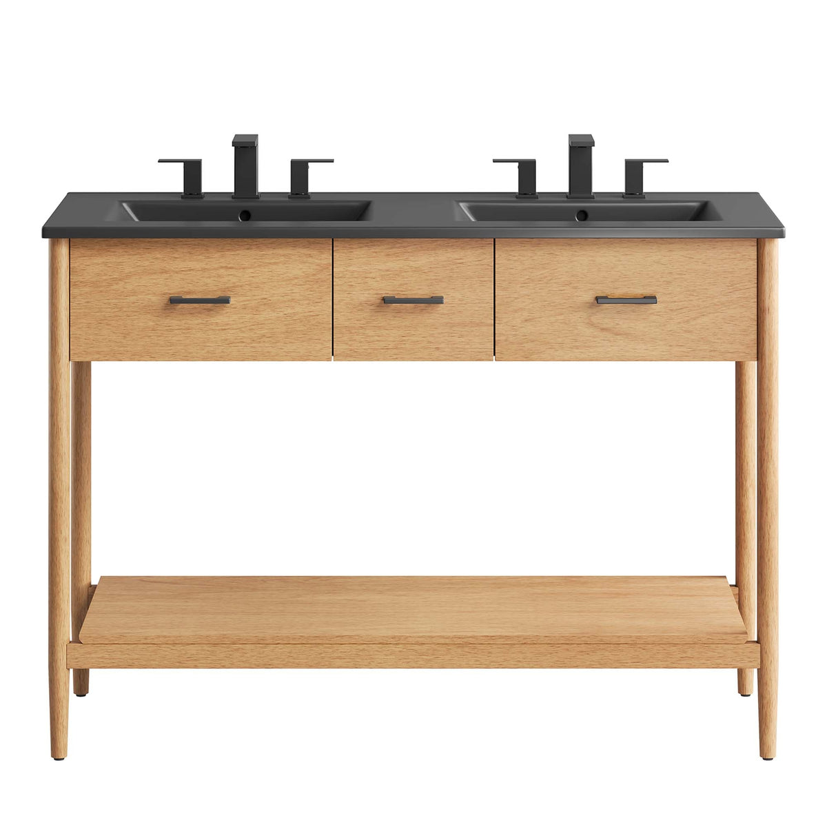 Zaire Double Sink Bathroom Vanity by Modway