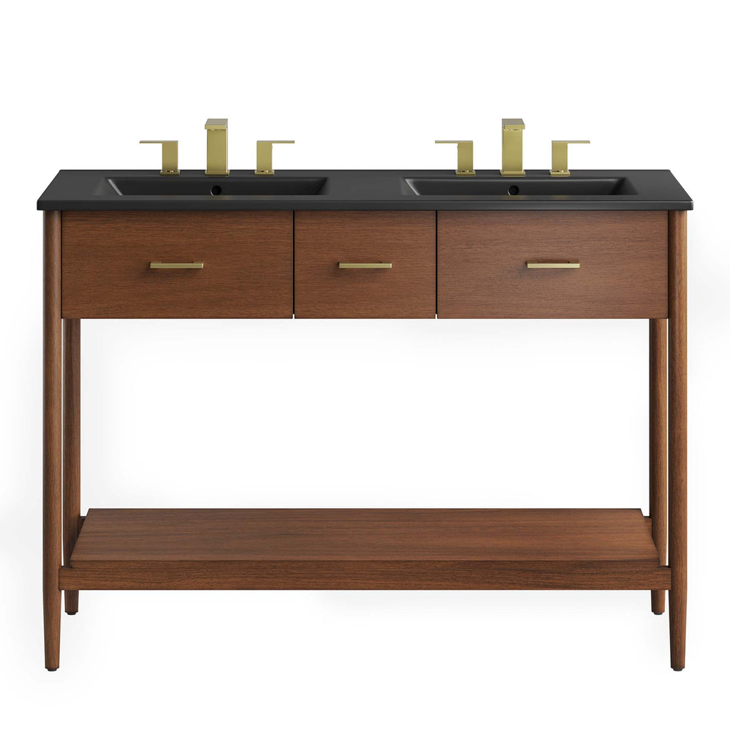 Zaire Double Sink Bathroom Vanity by Modway