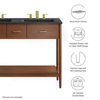 Zaire Double Sink Bathroom Vanity by Modway