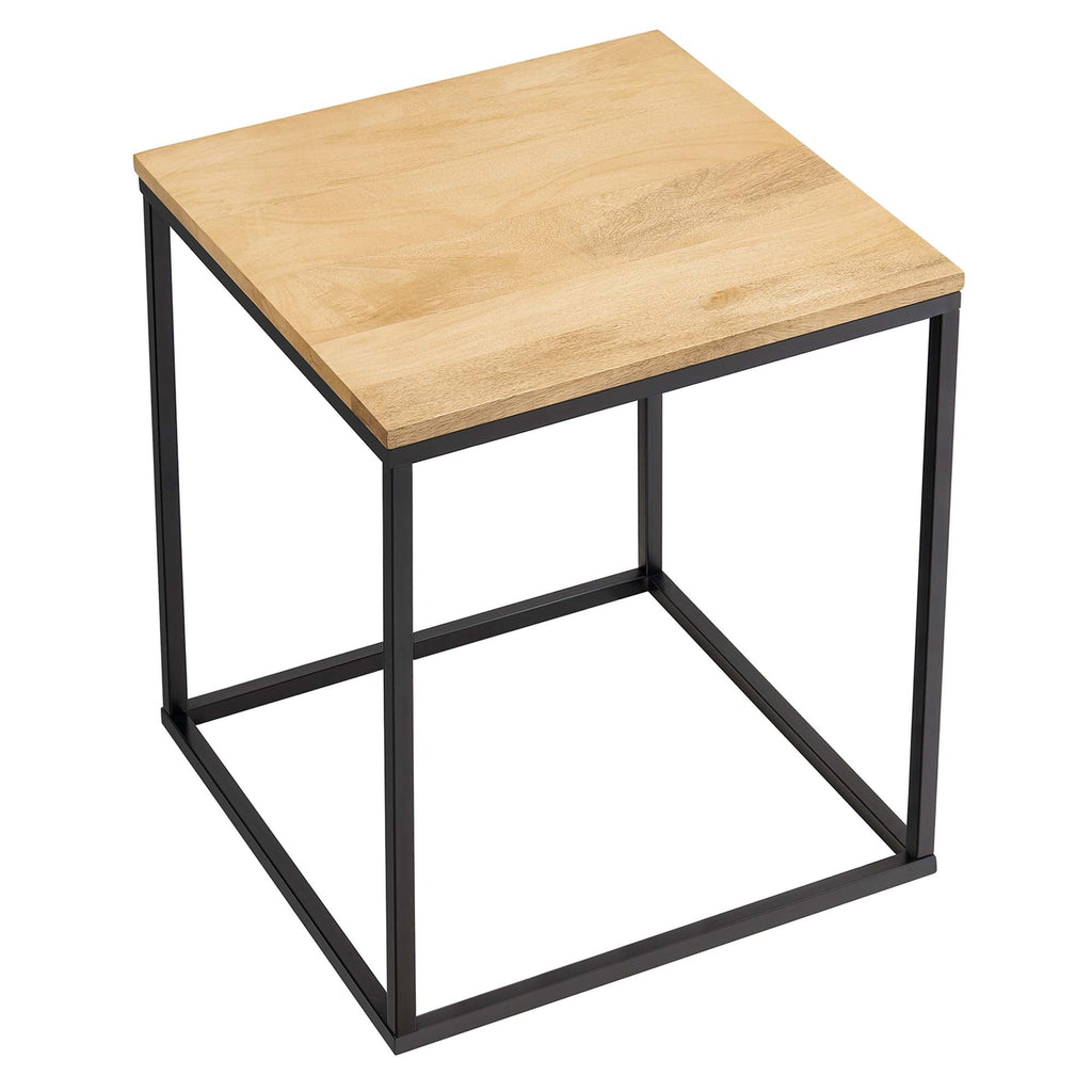Zora Square Wood and Metal Side Table by Modway