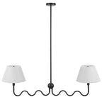 Wave Squiggle 2-Arm Pendant Light by Modway