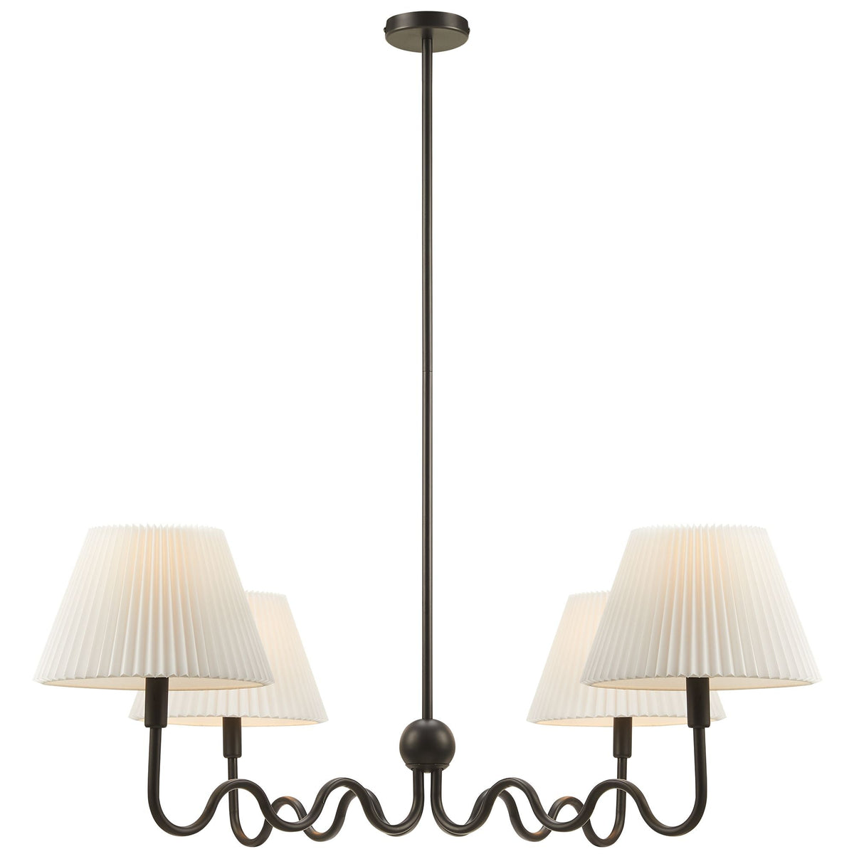 Wave Squiggle 4-Arm Pendant Light by Modway