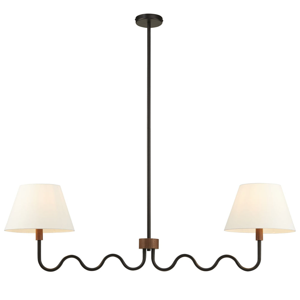 Sunlit Squiggle 2-Arm Pendant Light by Modway