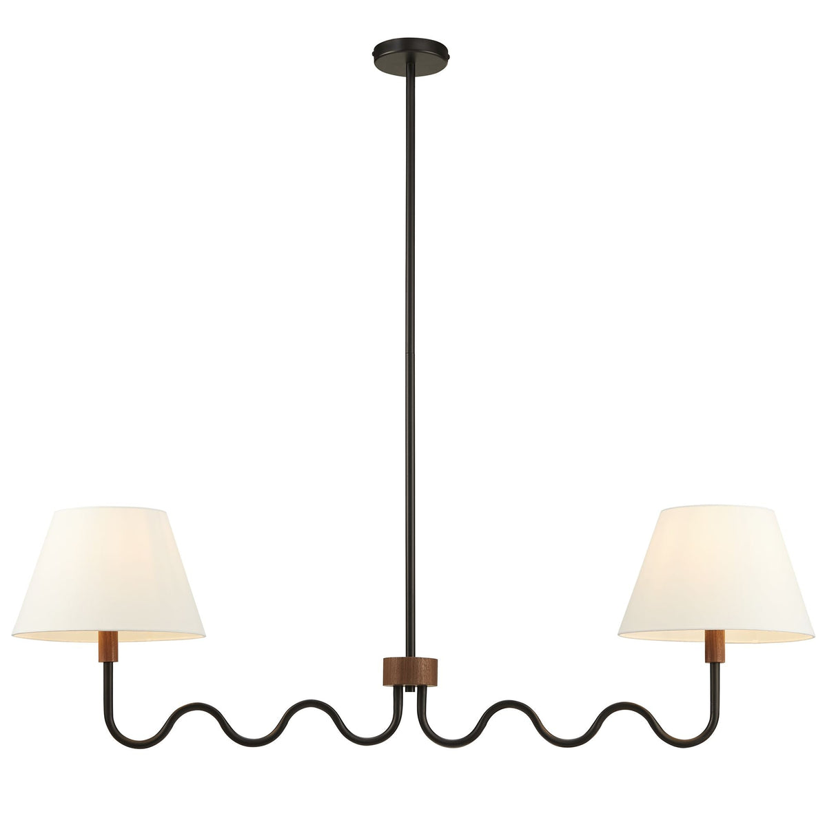 Sunlit Squiggle 2-Arm Pendant Light by Modway